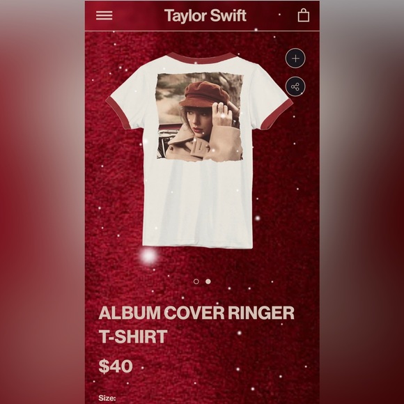 Taylor Swift Album Ringer Album Cover T-Shirt - Picture 2 of 2